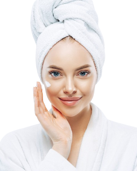 Mulher com tratamento facial